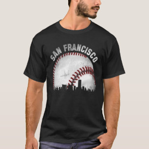 Vintage San Francisco Skyline City Baseball T-Shirt