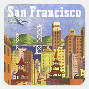 Vintage San Francisco Square Sticker