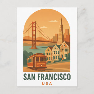Vintage San Francisco Travel Postcard Golden