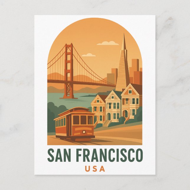 Vintage San Francisco Travel Postcard | Golden  (Front)