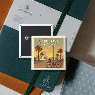 Vintage San Jose California 15 Cm Square Badge