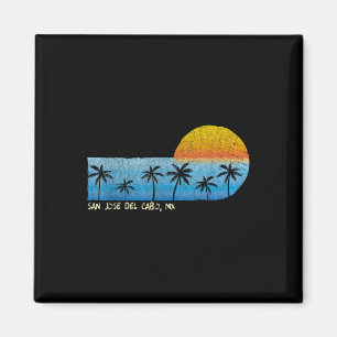 Vintage San Jose Del Cabo, Mx Palm Trees & Sun Magnet