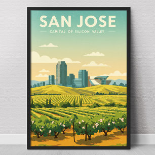 Vintage San Jose Poster