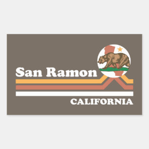 Vintage San Ramon California Rectangular Sticker