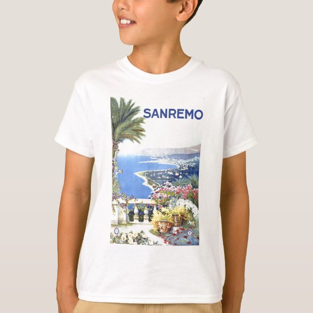 Vintage San Remo Italy Europe Travel T-Shirt (Front)