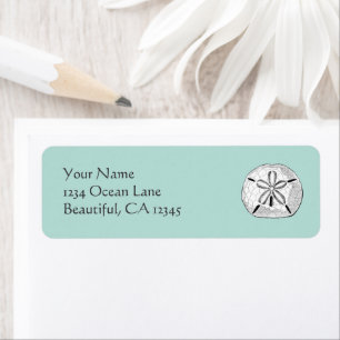 Vintage Sand Dollar Seashell Beach Address Label Return Address Label