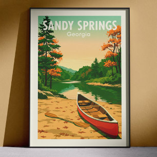 Vintage Sandy Springs Georgia Poster
