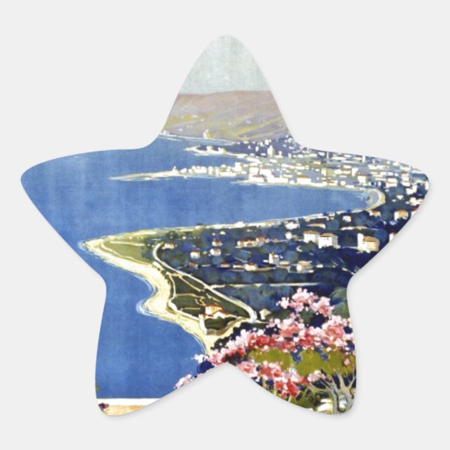 vintage-sanremo-travel-poster star sticker (Front)