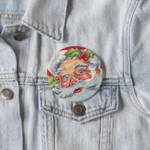 Vintage Santa 17 7.5 Cm Round Badge