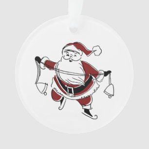Vintage Santa Acrylic Christmas Ornament