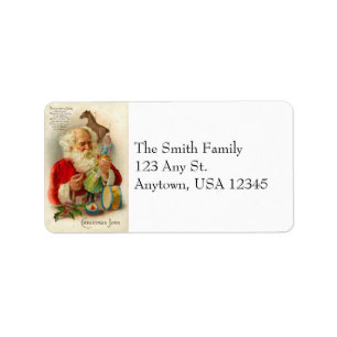 Vintage Santa Address Labels