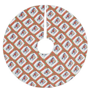 Vintage Santa and Poem Brushed Polyester Tree Skirt