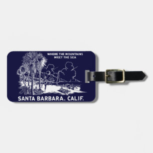 Vintage Santa Barabara California Luggage Tag
