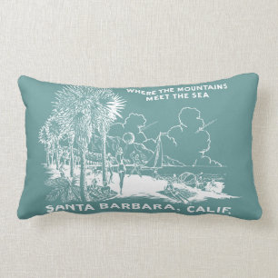 Vintage Santa Barabara California Lumbar Cushion