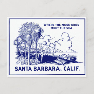 Vintage Santa Barabara California Postcard