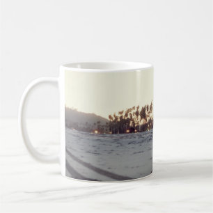 Vintage Santa Barbara Beach Magnetic Card Coffee Mug