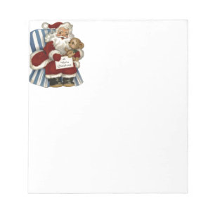 Vintage Santa Christianity Holidays Christmas Notepad
