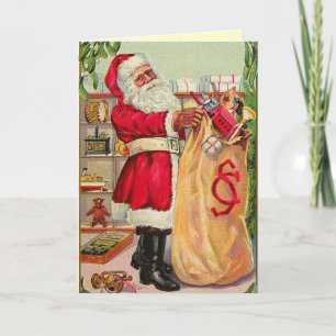 Vintage Santa Christmas Card