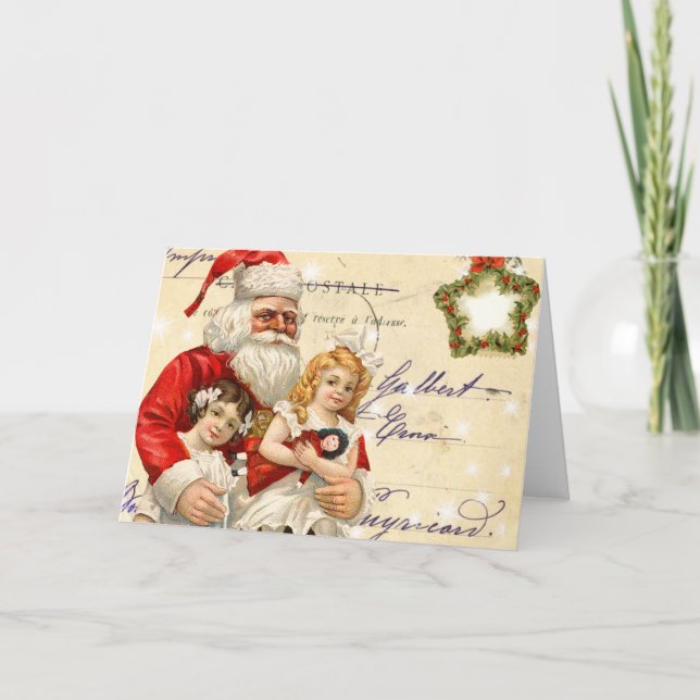 Vintage Santa Christmas Card (Front)