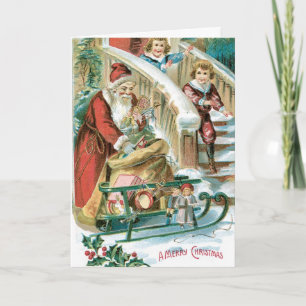 Vintage Santa Christmas Card