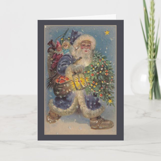 Vintage Santa Christmas Card (Front)