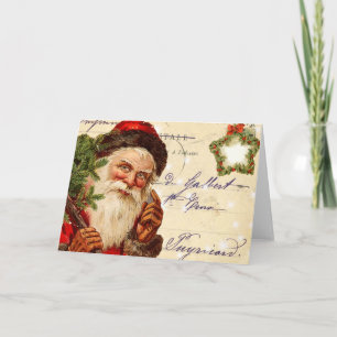 Vintage Santa Christmas Card