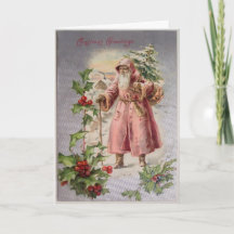 Vintage Santa Christmas Card, Customise It