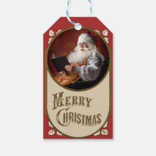 Vintage Santa Christmas Holiday Gift Tags