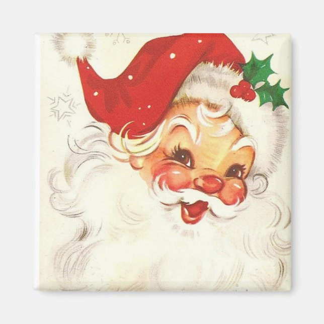 Vintage Santa Christmas Magnet (Front)