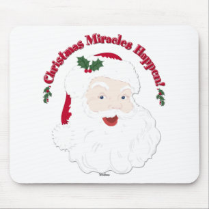 Vintage Santa Christmas Miracles Happen! Mouse Pad