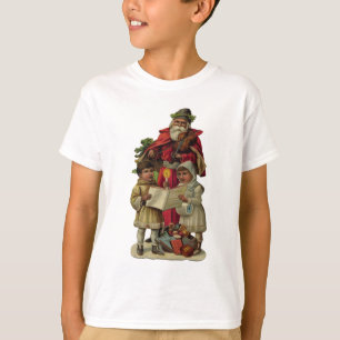 Vintage Santa Christmas Music Singing T-Shirt