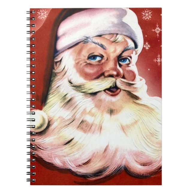 Vintage Santa Christmas Notebook (Front)
