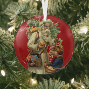 Vintage Santa Christmas Ornament
