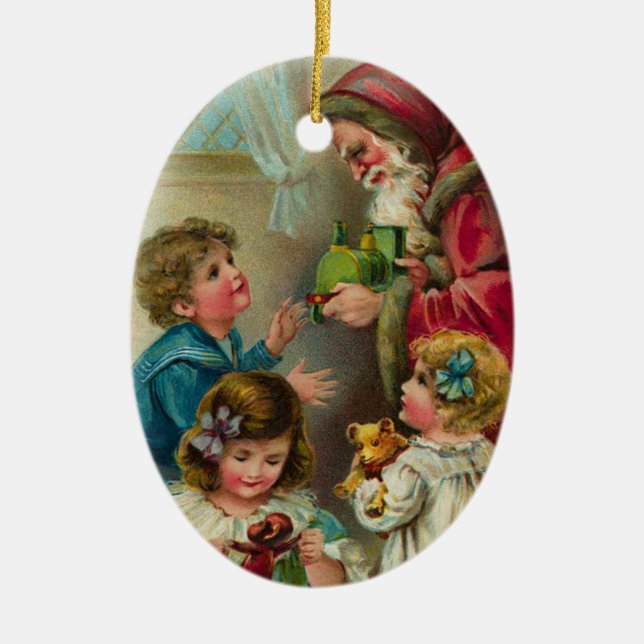Vintage Santa Christmas ornament (Front)