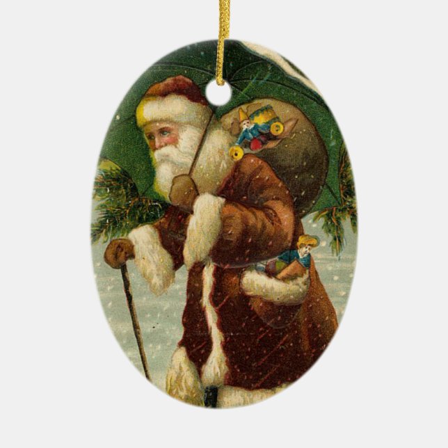 Vintage Santa Christmas Ornaments (Front)