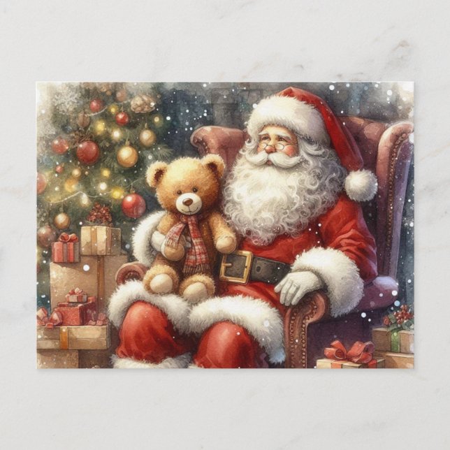 Vintage Santa Christmas Postcard (Front)