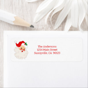 Vintage Santa Christmas Return Address Label