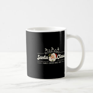 Vintage Santa Christmas Sleigh Rides Reindeer Retr Coffee Mug