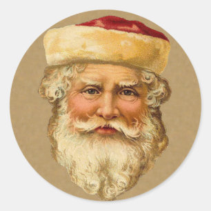 Vintage Santa Christmas sticker