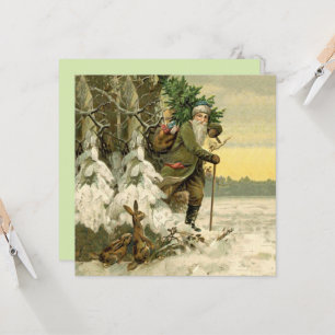 Vintage Santa Christmas Victorian Holiday