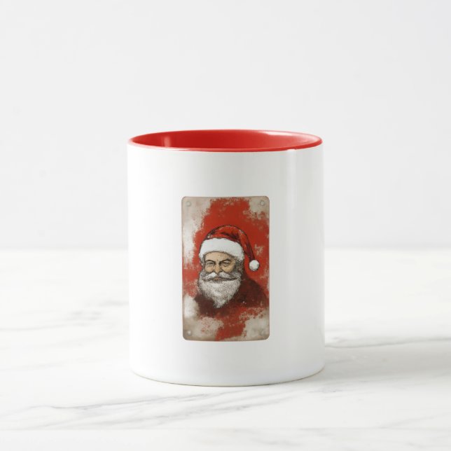 Vintage Santa Claus Art Mug (Center)