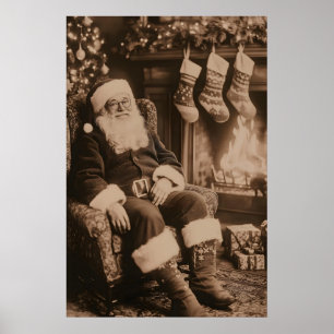 Vintage Santa Claus Art Print Gothic Victorian