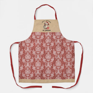 Vintage Santa Claus Christmas Baking Apron