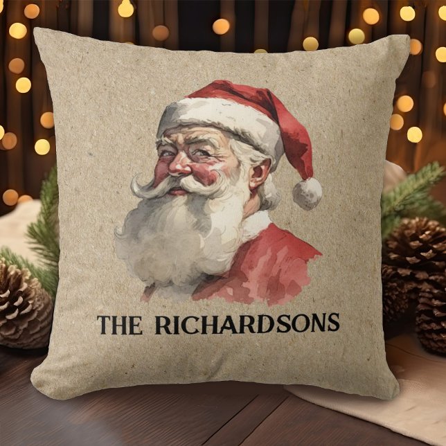 Vintage Santa Claus Christmas Cushion (Creator Uploaded)
