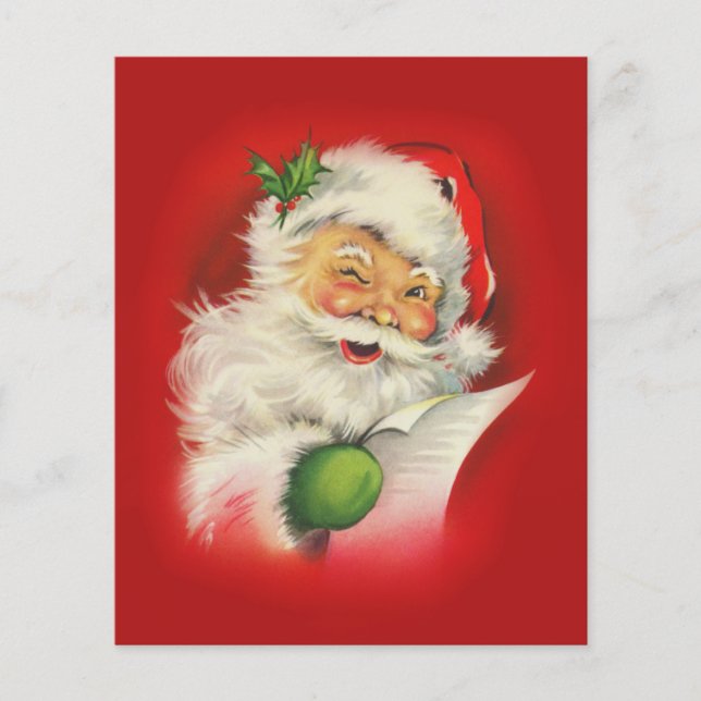 Vintage Santa Claus Christmas Flyer (Front)