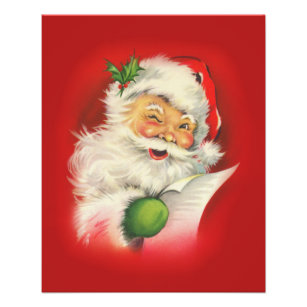 Vintage Santa Claus Christmas Flyer