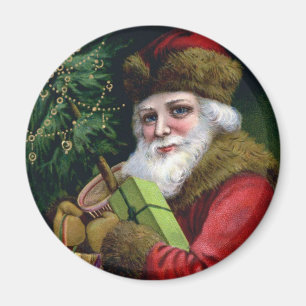 Vintage Santa Claus Christmas Fridge Magnet