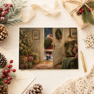 Vintage Santa Claus Christmas Holiday Card