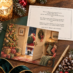 Vintage Santa Claus Christmas Holiday Card