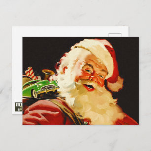 Vintage Santa Claus Christmas Holiday Postcard